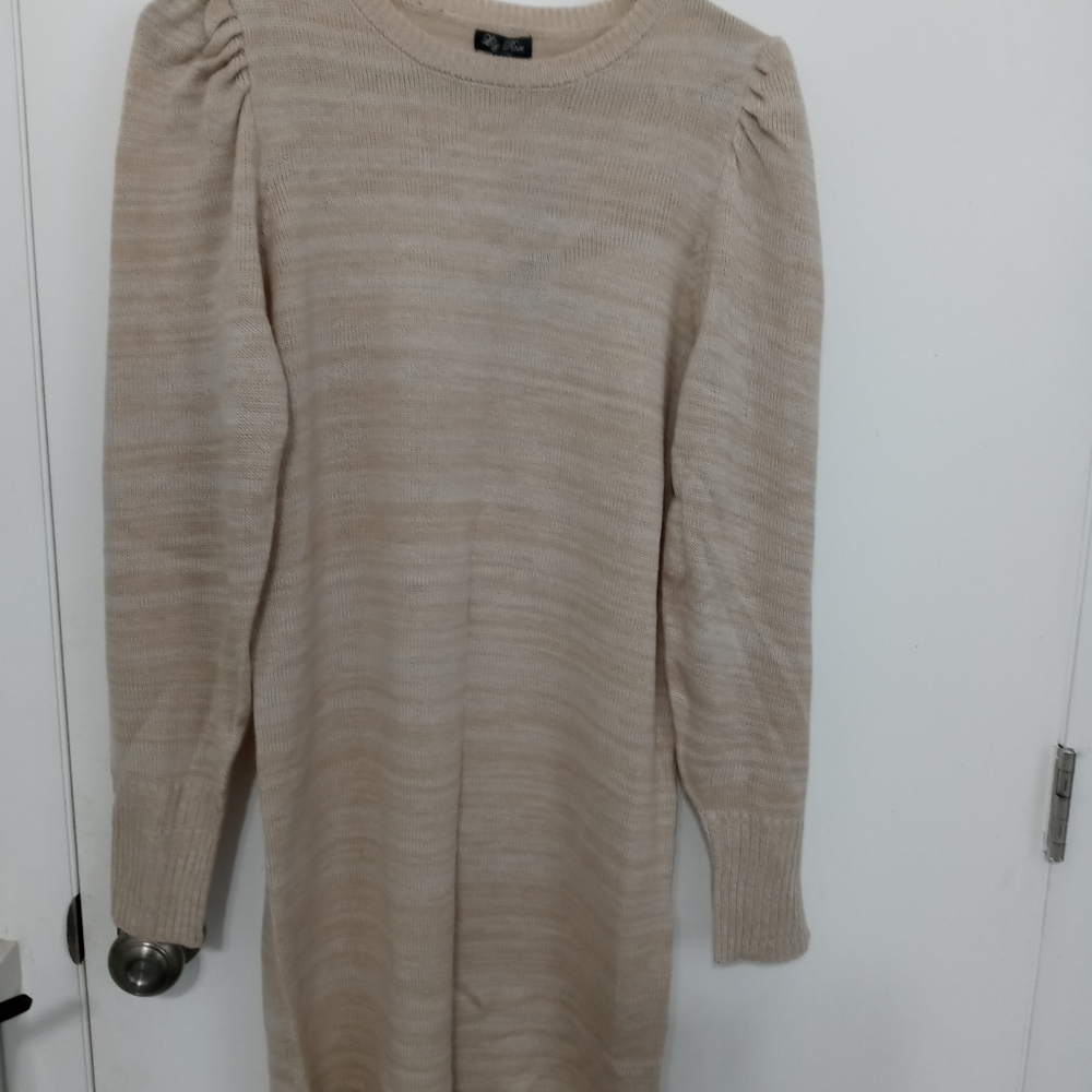 Lily Rose Long sleeve long line Sweater Dress
